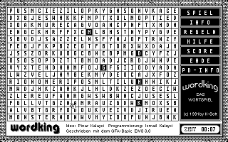 Wordking atari screenshot